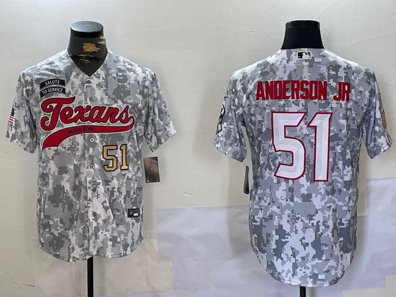 Mens Houston Texans #51 Will Anderson Jr Arctic Camo 2024 Salute to Service Stitched Baseball Jerseys->houston texans->NFL Jersey